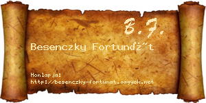 Besenczky Fortunát névjegykártya